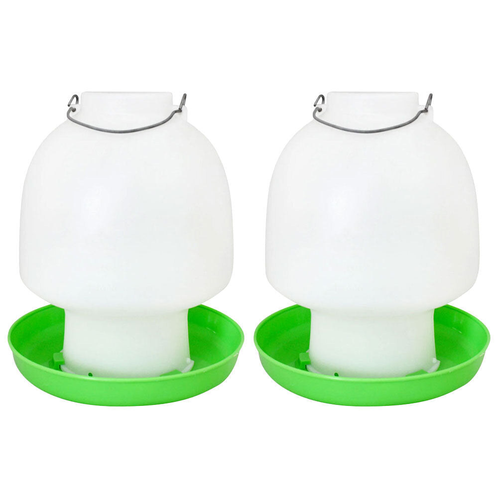 Showmaster 2pc Show Master Green and White Ball Type Poultry/Bird Drinker 115 2.5L (2 Pack)