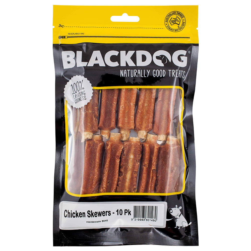 Blackdog Naturally Good Pet/Dog Chicken Skewers Healthy/Dental Treats/Food (10 Pieces)