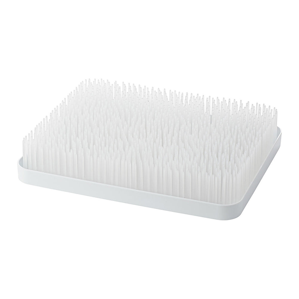 Boon Lawn Multi Purpose Countertop Bench Bristles Dish Drying Rack - White