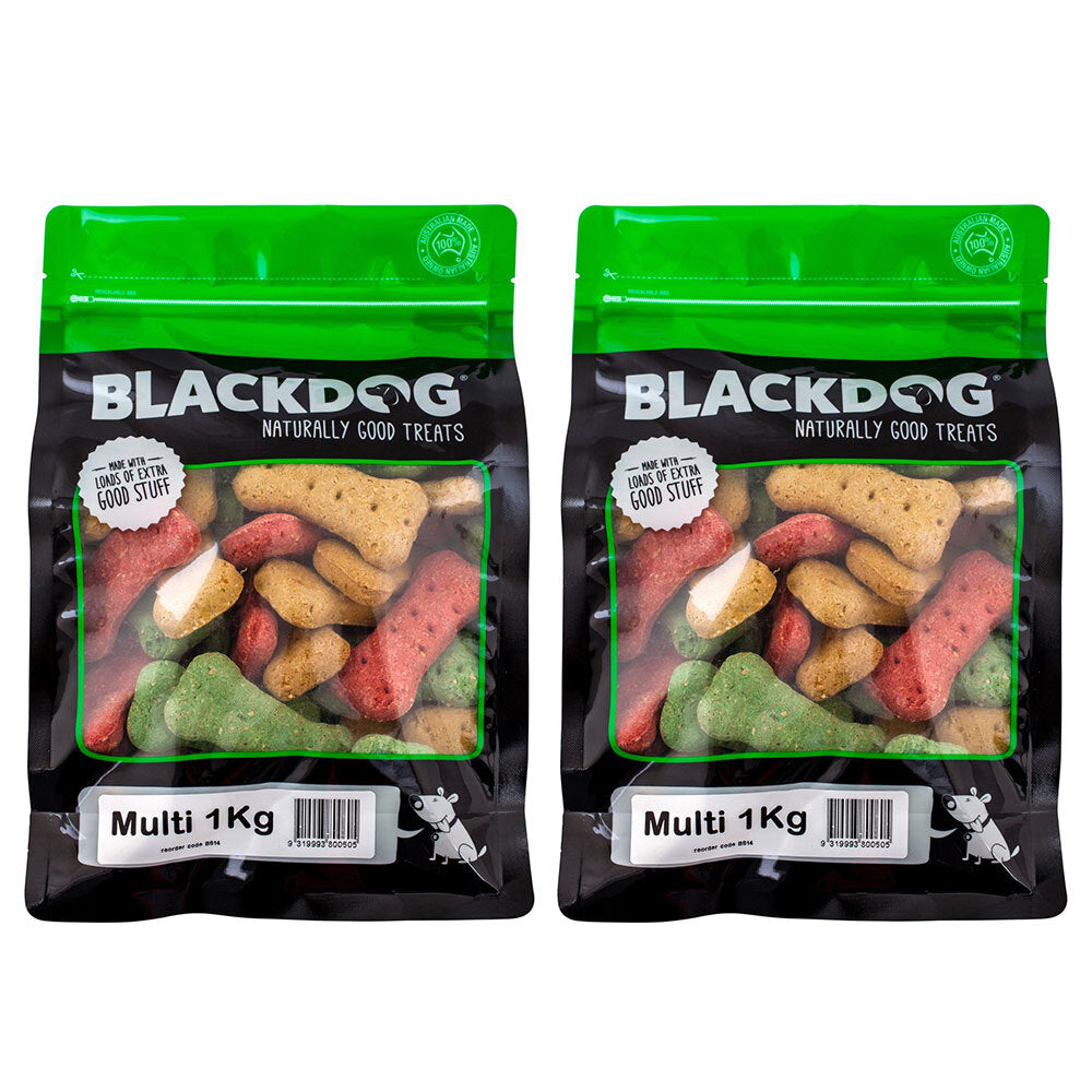 Blackdog 1kg Naturally Good Pet/Dog Premium Multi Mix Biscuits Healthy Treats (2 Pack)