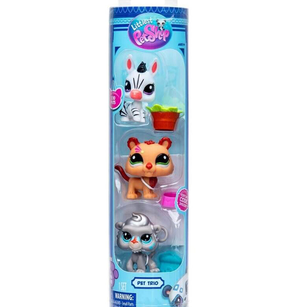 Littlest Pet Shop Mini Animal Figure Toys S2 in Tube Assorted Kids 4y+ (3 Pieces)