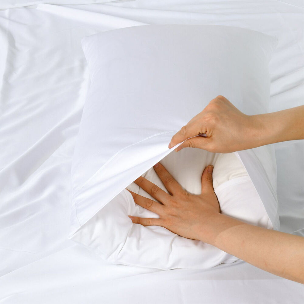 Bianca Rosebank 500TC Pillowcases Bamboo/Cotton White (2 Pieces)
