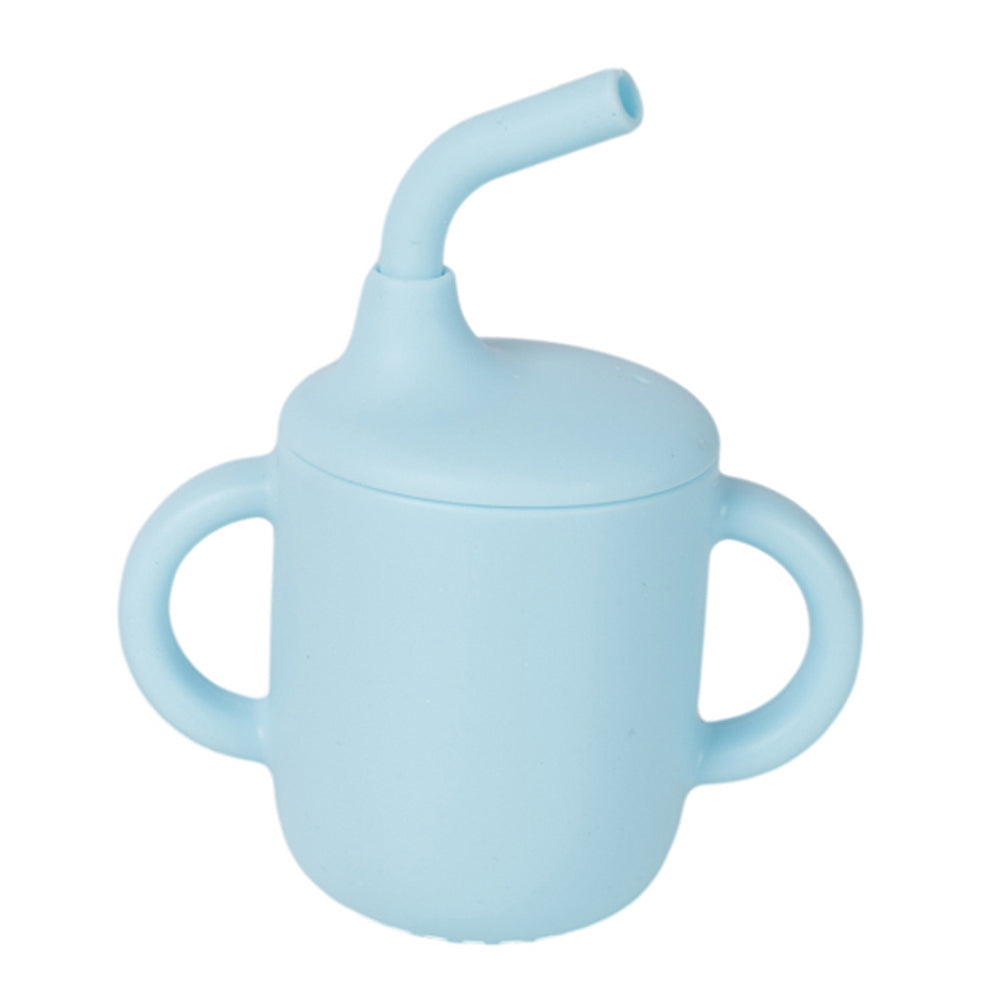 Cuddle Bug Silicone Sippy Cup Training 180ml Baby/Toddler w/ Straw Pink/Blue