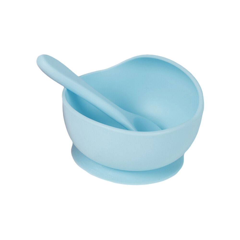Cuddle Bug Baby Feeding Silicone Suction Lip Bowl & Spoon 12x8cm 2 Assorted (4 Pack) — image 2
