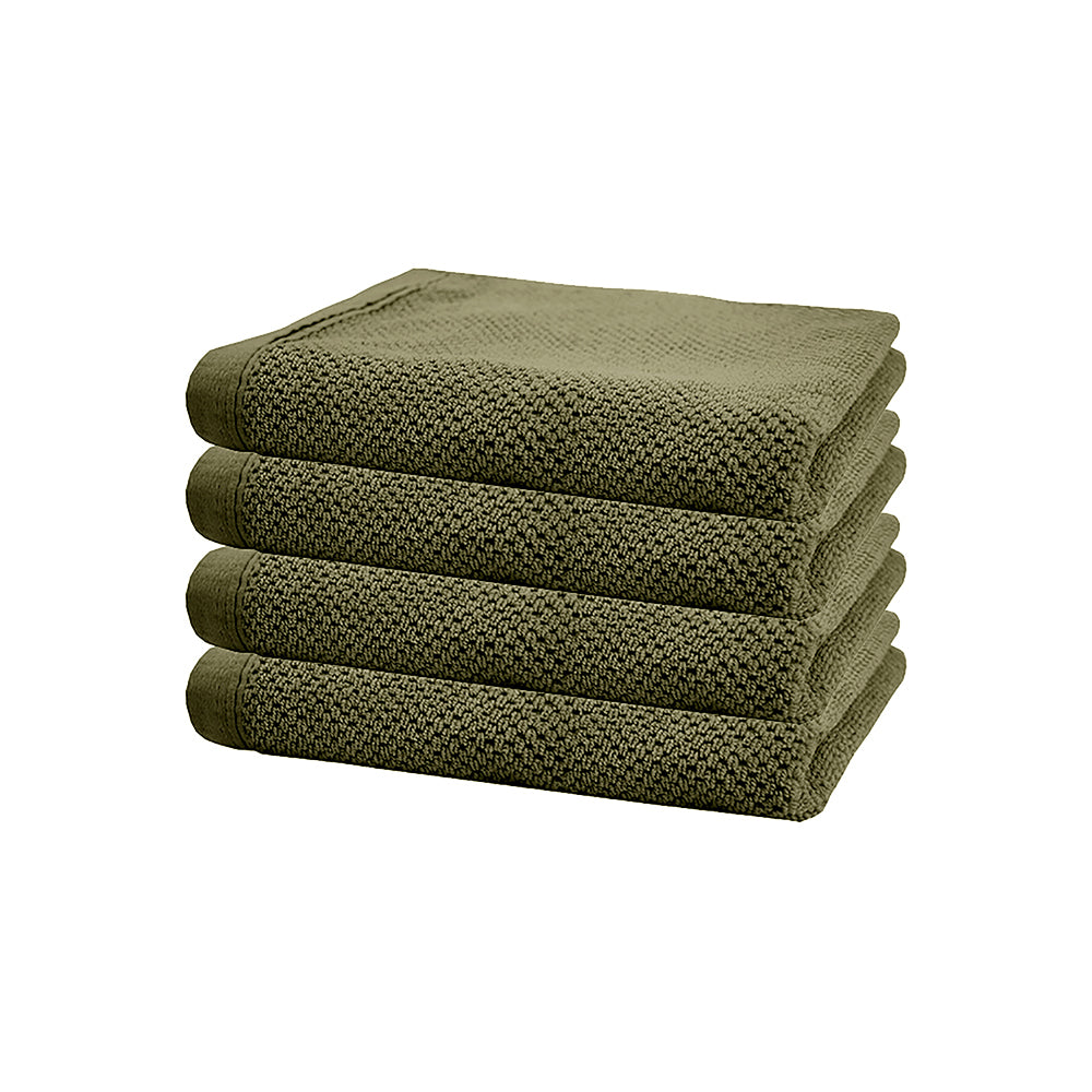 Bambury Home Living soft Angove Hand Towel 40x70cm Olive 40 x 70cm (4 Pieces)