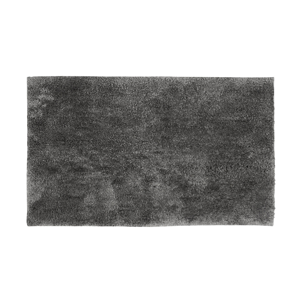 Bambury Microplush Large Bath Mat 50 x 80cm Pewter Woven Raised Pile Home Decor