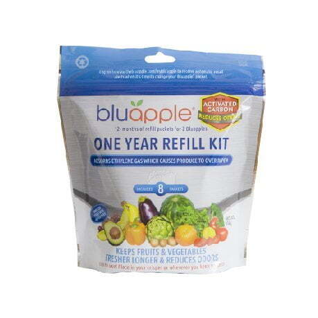 Bluapple Fresh Produce Fruit/Vegetable Saver w/ Activated Carbon Refill Kit