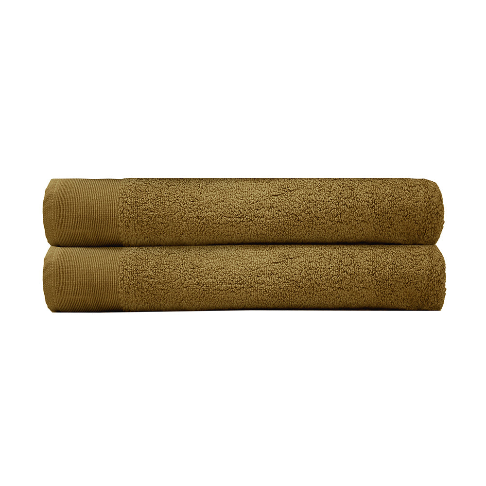 Bambury Ultra soft Elvire Bath Sheet 2 Pack Tobacco Cotton Woven Home Decor (2 Pieces)