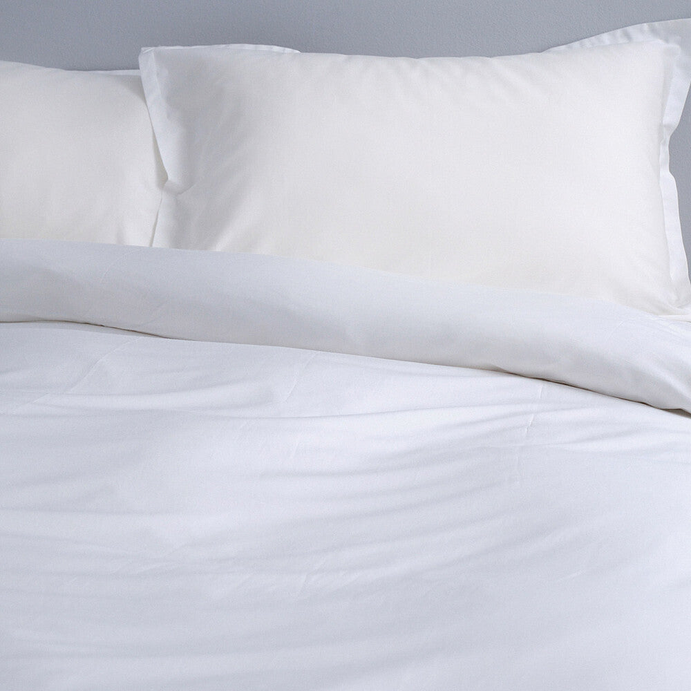 Canningvale Alessia White Queen Bed Quilt Cover Set Bamboo Cotton Home Bedding