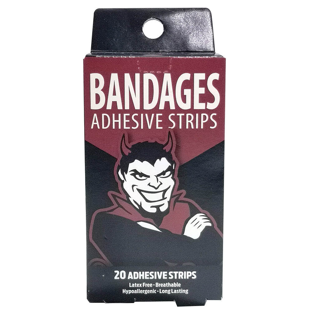 Afl 20pc AFL Mascot Bandages Melbourne Demons Breathable Adhesive Strips Kids 6y+ (5 Pack) — image 2