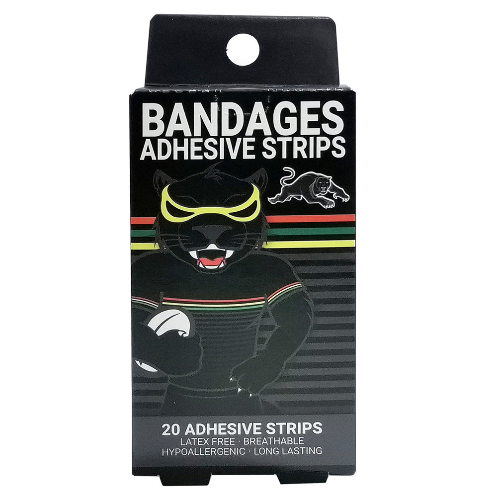 NRL Mascot Penrith Panthers Kids Adhesive Strips Plasters Bandages 6y+ (20 Pieces)