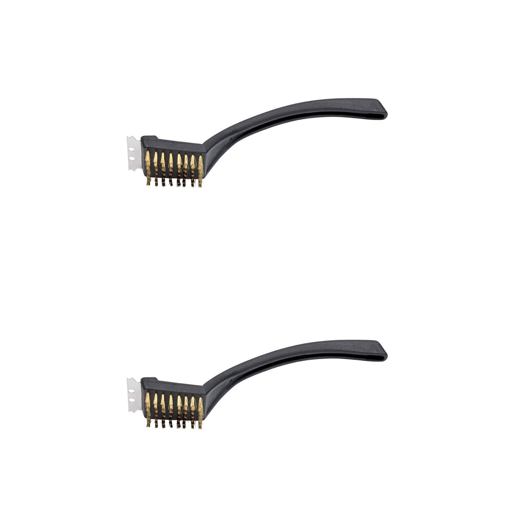 Wiltshire Bar-B Barbeque Metal Bristle Long Handle Grill Cleaning Brush (2 Pack)