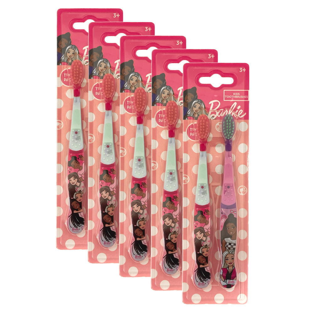Barbie 16cm Kids/Children Soft Bristle Oral/Dental Brushing Toothbrush 3+ (10 Pieces)