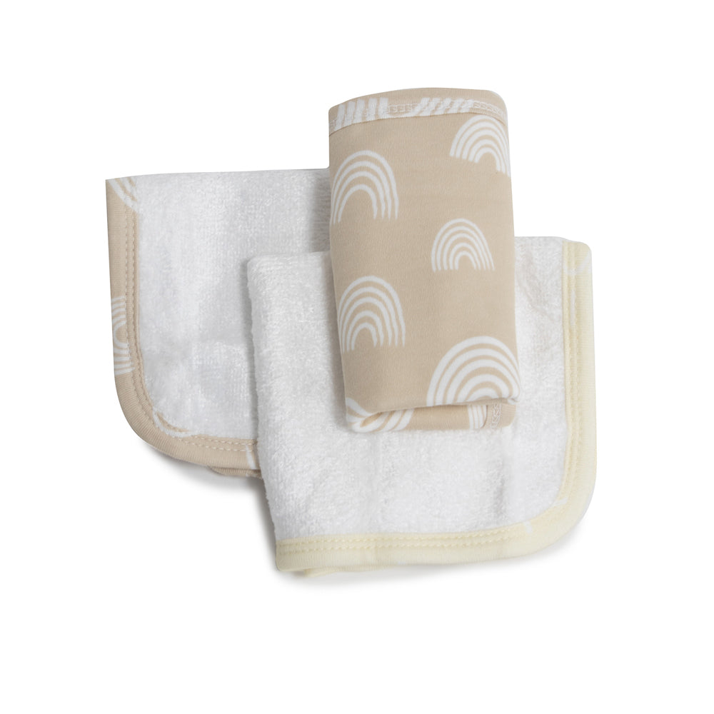 Bubba Blue Nordic Baby/Childrens Face Washer Towels, Vanilla/Latte (3 Pieces) — image 2