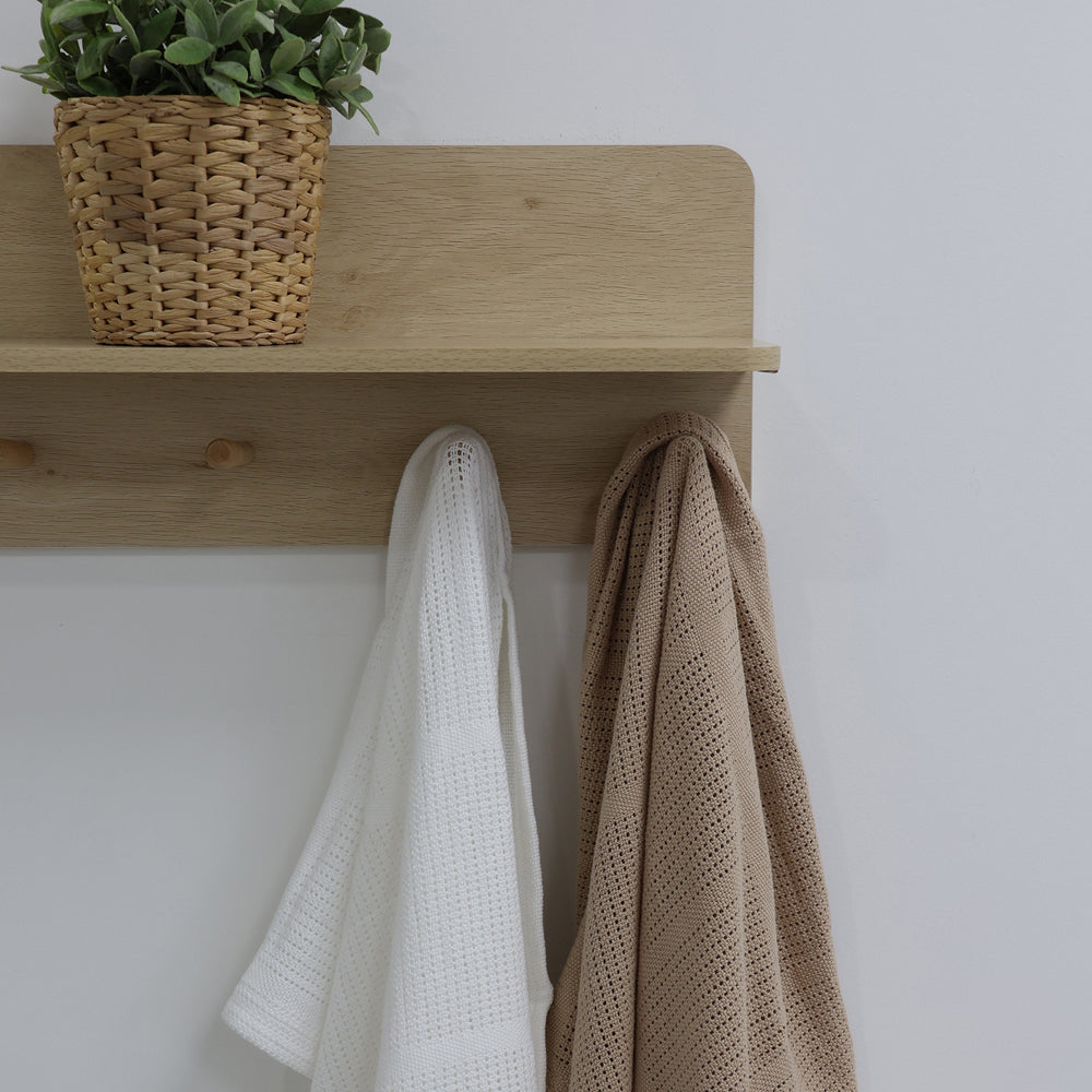 Bubba Blue Organic Cotton Baby/Childrens Cellular Blankets, Chestnut (2 Pieces) — image 2