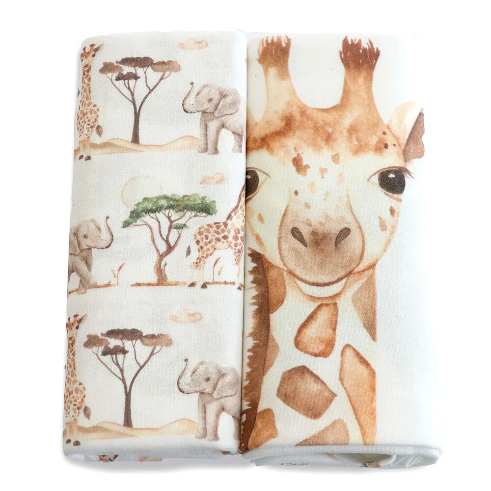 Bubba Blue Bamboo Adventure Soft Jersey Baby/Newborn Swaddle Wraps 80x80cm (2 Pieces) — image 4