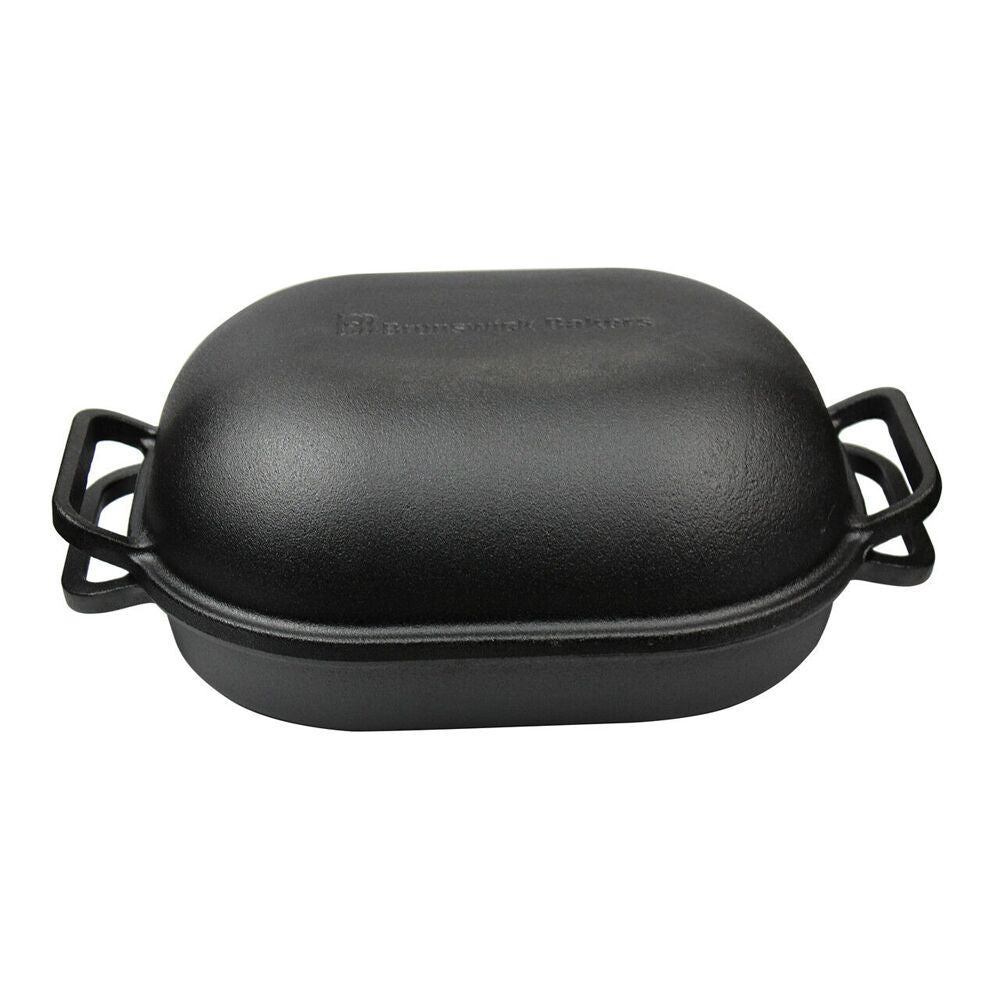 Brunswick Bakers Pre-seasoned Cast Iron Bread/Loaf Baking Pan 39x26cm Black