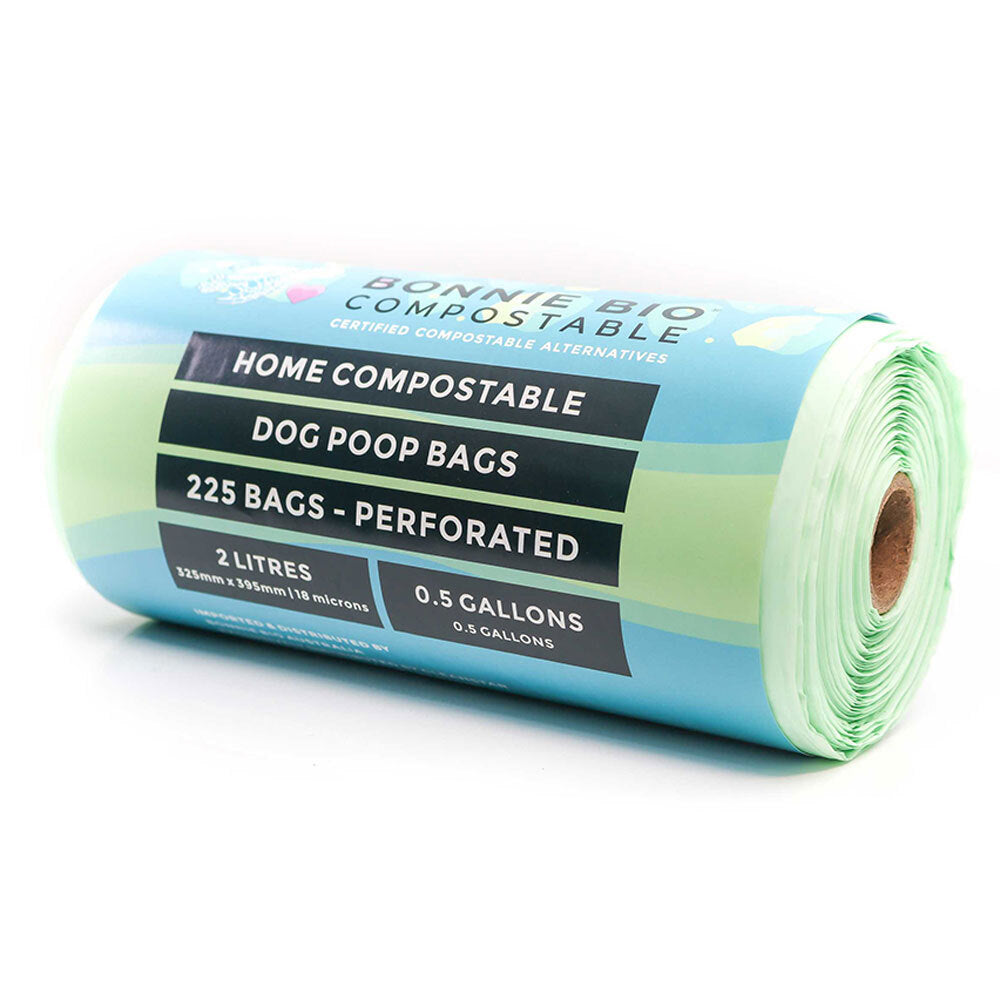 Bonnie Bio Compostable 2L Dog Poop/Poo/Waste Clean Up Bags Green Eco (225 Pack)