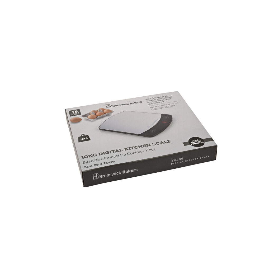 Brunswick Bakers 25x20cm Flour Weighing 10kg Stainless Steel Kitchen Scale — image 2