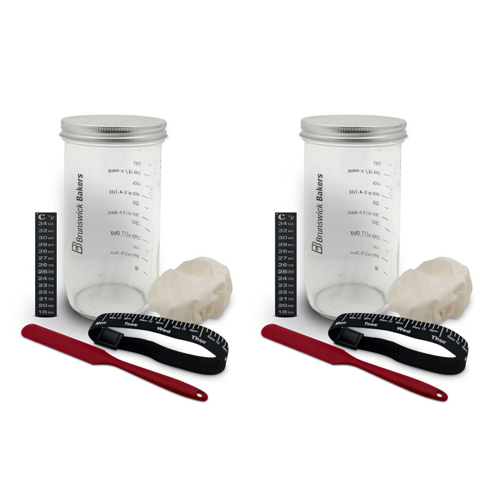 Brunswick Bakers 6pc Brunswick Bakers Sourdough Starter Kit Home DIY Bread Making/Baking Tools (2 Pack)
