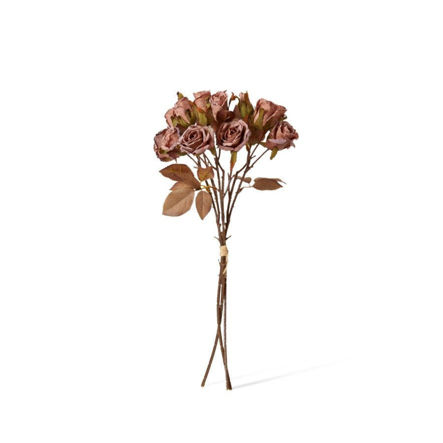 E Style 43cm Plastic Rose Decor Bundle Artifical Faux Flower Dusty Mauve (2 Pack)