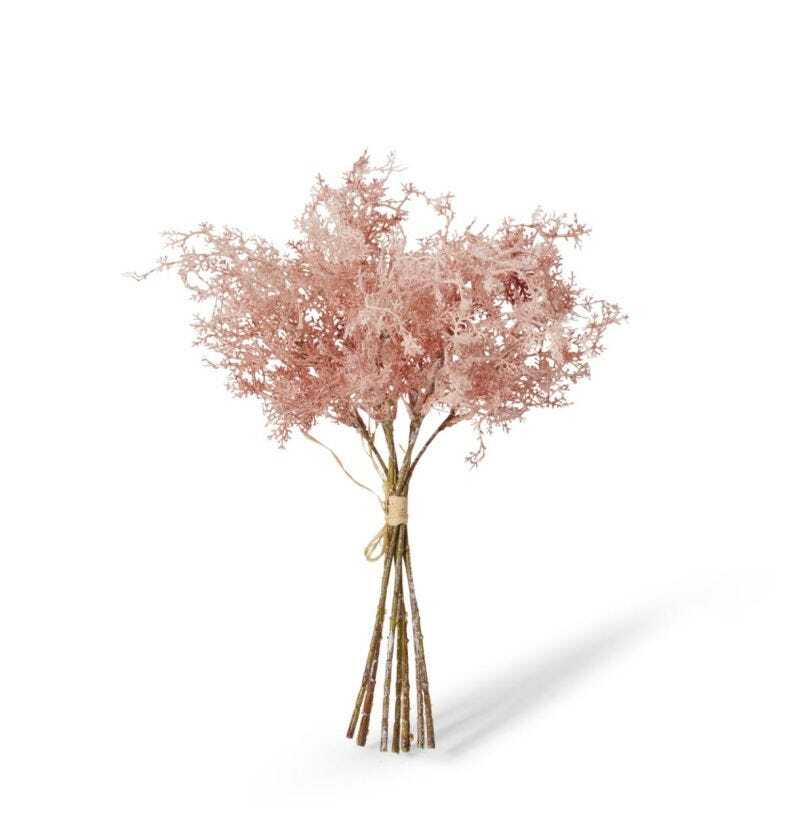 E Style 36cm Plastic Fern Decor Bundle Artifical Faux/Fake Flower Dusty Pink