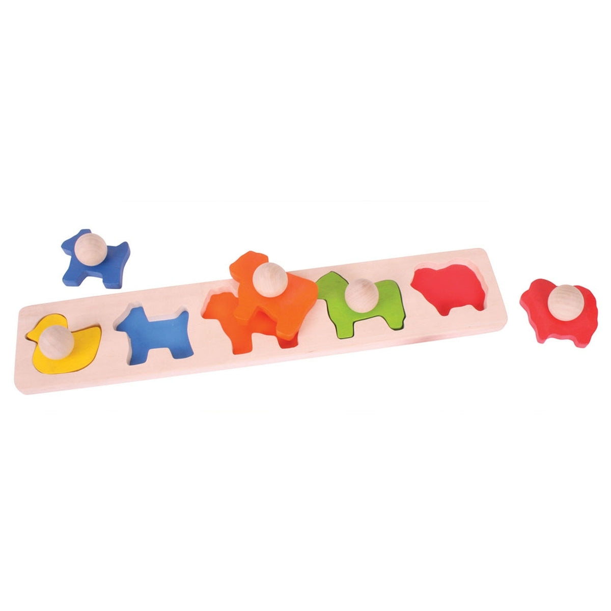 Bigjigs Toys Animal Matching Board Kids/Children Wooden Educational Toy 12m+ (6 Pieces) — image 3