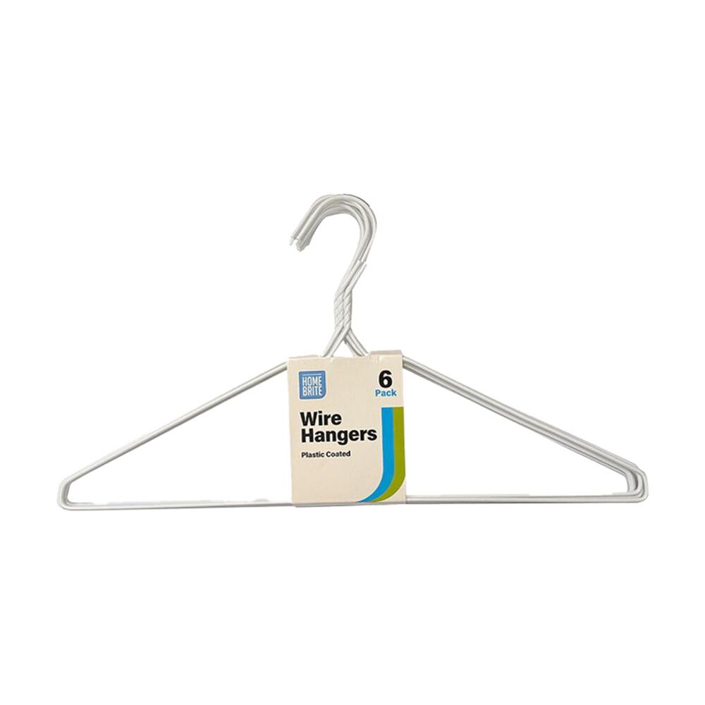 Homebrite 6PK HomeBrite Plastic Coated Wire Hanger Coat Closet Accessory Assorted (12 Pack) — image 2
