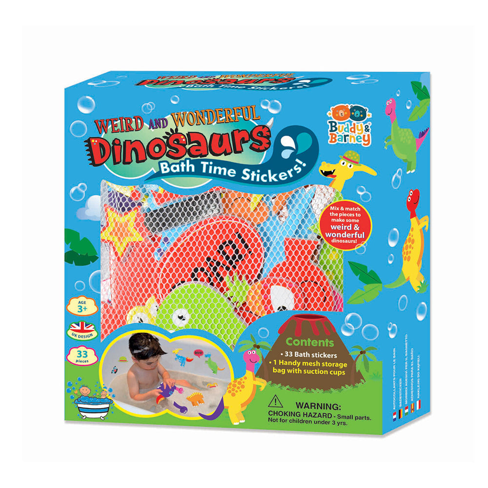 Buddy & Barney Bath Stickers Weird & Wonderful Dinosaurs Kids/Children Toy 3y+