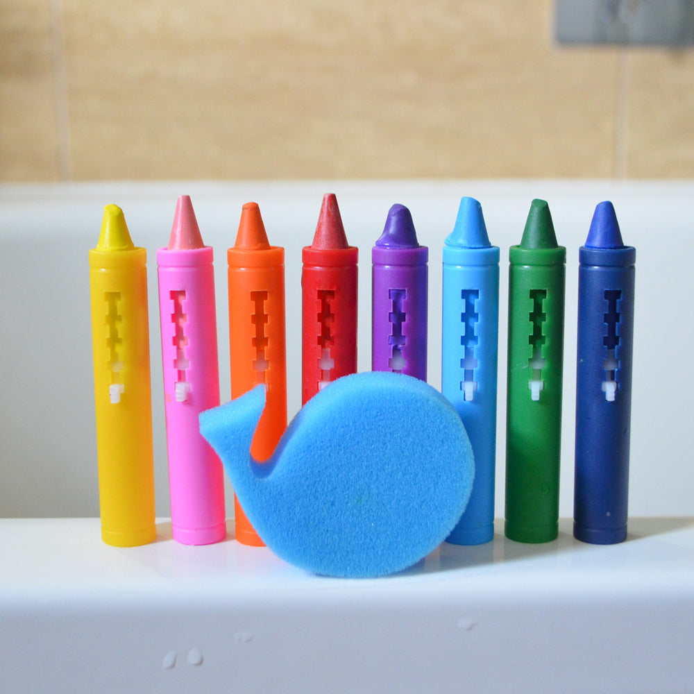 Bath Time Washable Crayons w/ Sponge Kids/Children Writing/Drawing Pen 3y+ (8 Pieces) — image 2