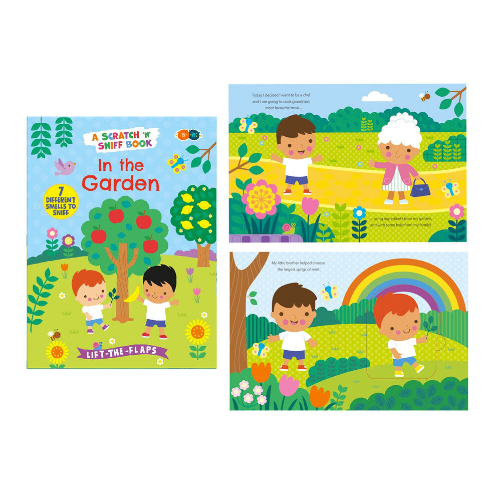 Buddy & Barney Scratch & Sniff Kids/Childrens Smell Book - In The Garden 1+