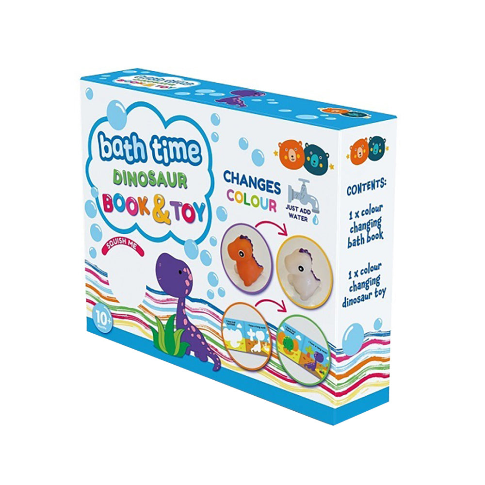 Buddy & Barney Magic Colour Changing Bath Book & Toy Dinosaur Kids Fun Play 1y+