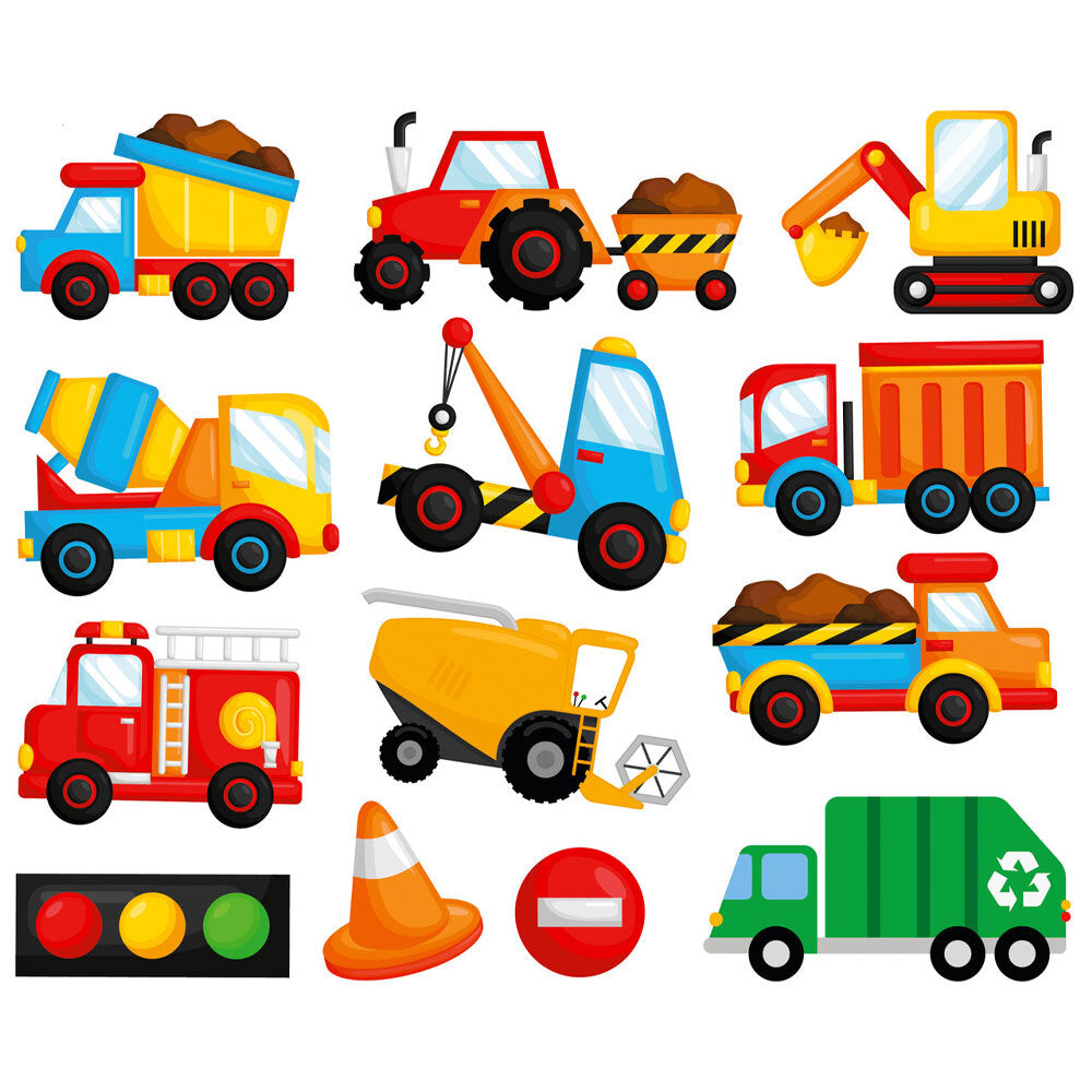 Buddy & Barney Colour Changing Kids/Childrens Bath Stickers - Mucky Trucks 1+ — image 4