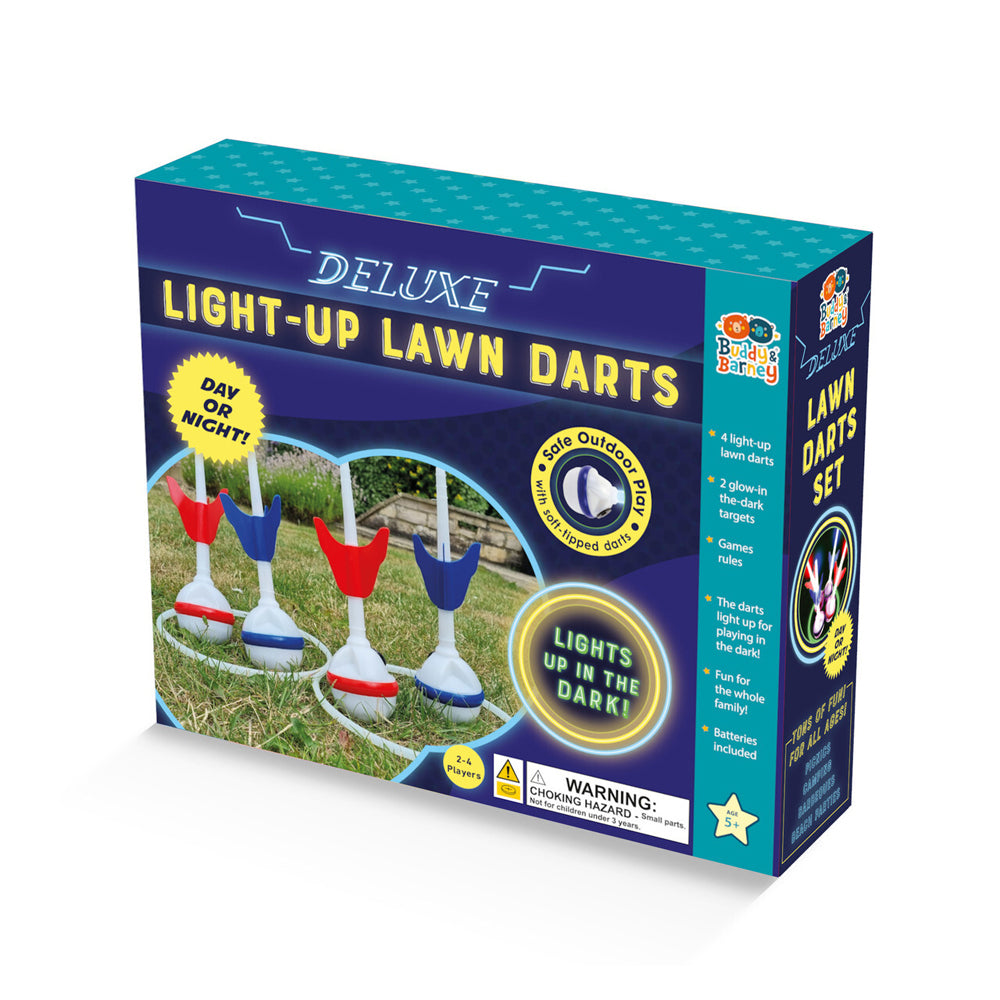 Buddy & Barney Deluxe Light Up Lawn Darts Kids/Children Outdoor Play Toy 5y+