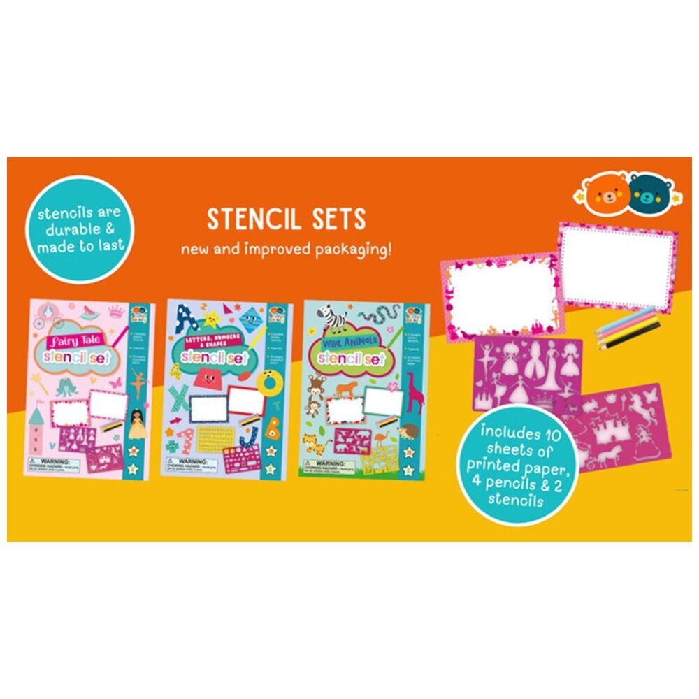 Buddy & Barney Buddy And Barney Stencils & Pencils Wallet Letters Shapes Numbers Book 3Y+ (7 Pieces) — image 2