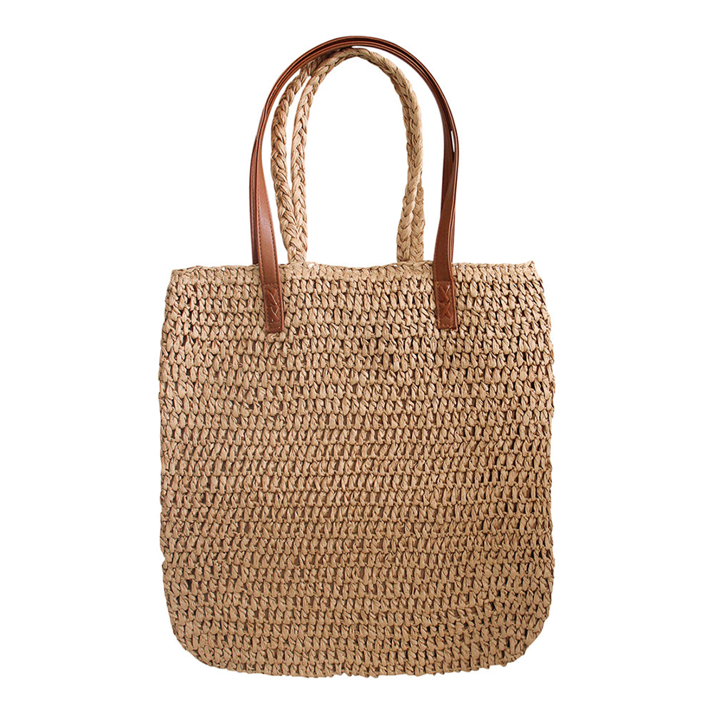 LVD Paper 40cm Shopper Ladies/Women's Shoulder Bag w/ Double Handle Handbag Brown