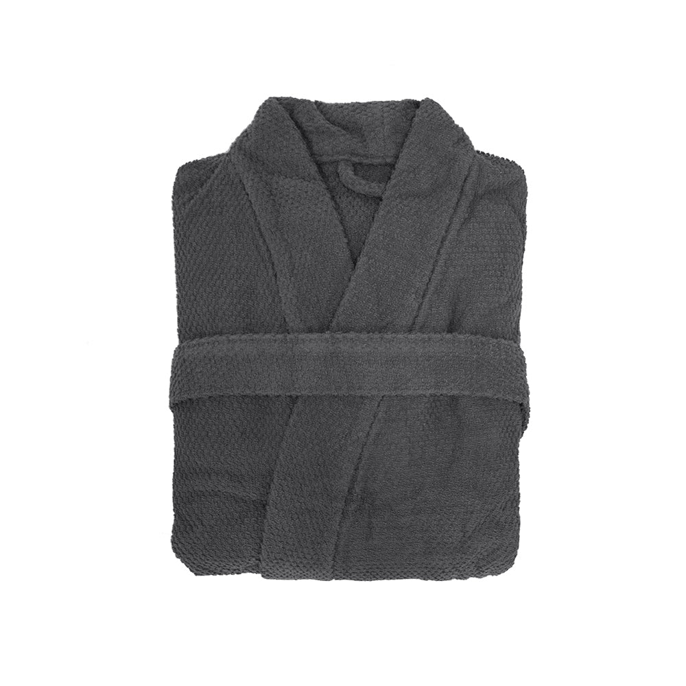 Bambury Angove Cotton Charcoal Robe/Dressing Gown Home Living