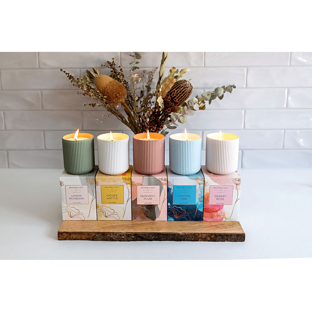 Bramble Bay 270g Native Plum Dessert Rose Scented Ceramic Candle — image 6