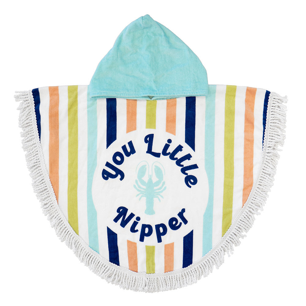 Bambury Kids/Children Shaped Poncho Towel w/ Hood 60x75cm Little Nipper