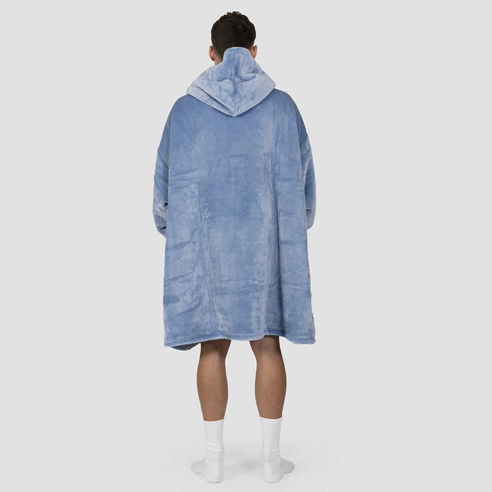 Bambury Hoodet Hooded Blanket Blue Soft Touch Knitted Home Decor Bedding — image 2