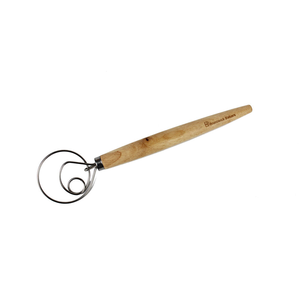 Brunswick Bakers Danish Whisk w/ Wooden Handle Bakeware Utensil 34x8cm