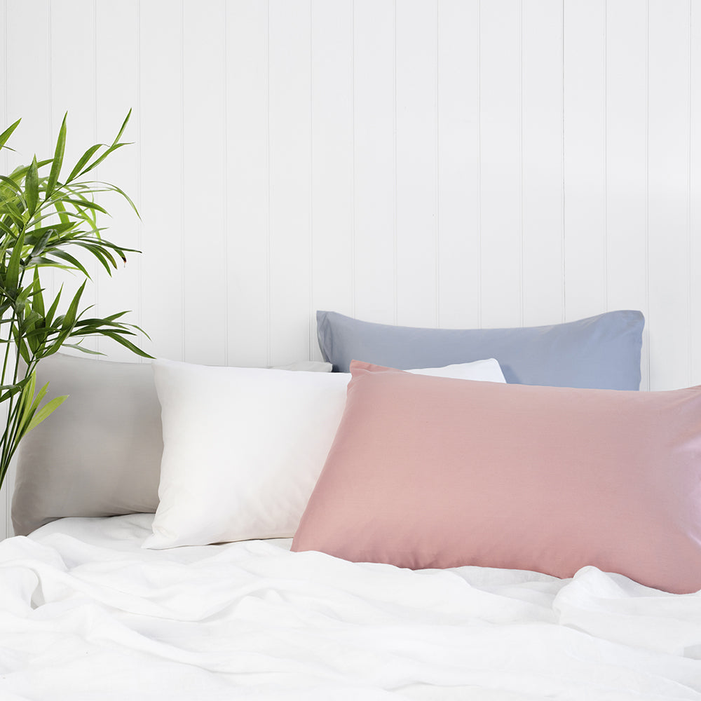 Bambury 48 x 73cm Home Living Decorative Bamboo Satin Pillowcases White — image 2