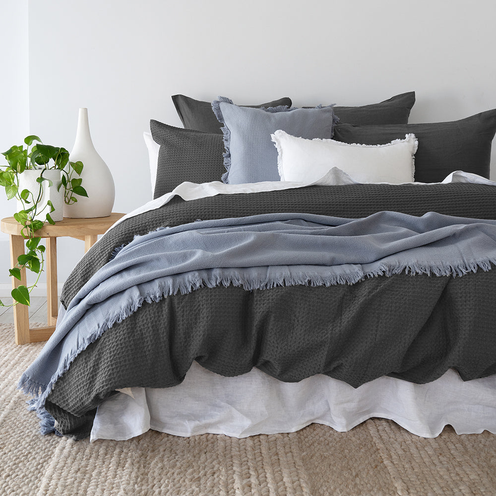 Bambury Melville Quilt Cover Set Queen Bed Soft Touch Woven Home Bedding