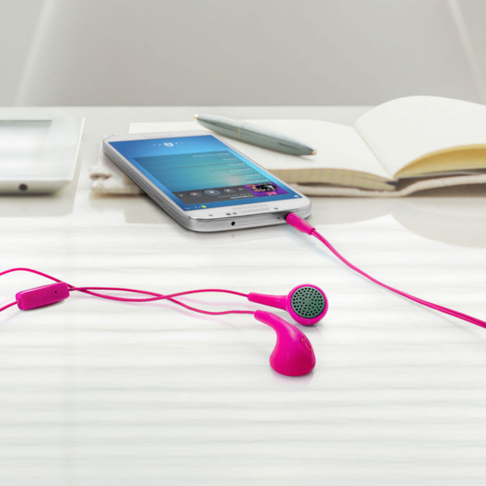 Iluv Pink Bubble Gum Talk Earphones Headset w Mic & Remote for mp3/Apple/Samsung — image 2