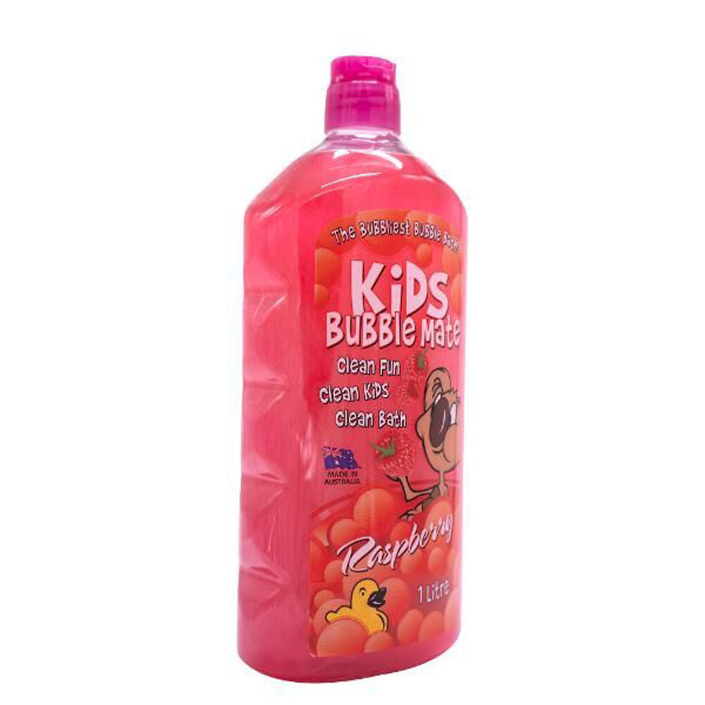 Unbranded Kids Bubble Mate Liquid Bath Soap Body Wash w/ Raspberry Scent 1L Red — image 2