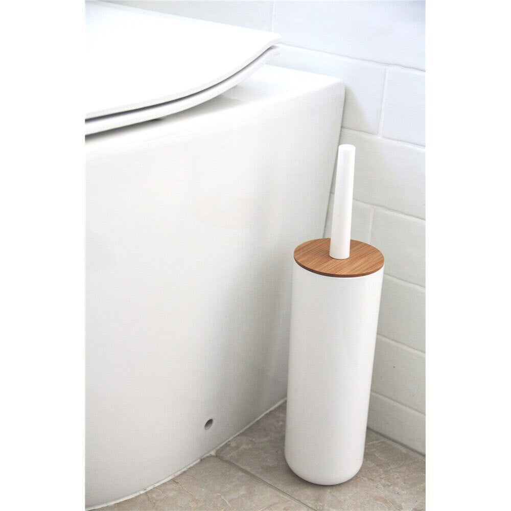 Butlers 37cm Toilet Brush & Holder White/Bamboo Bathroom/Home Cleaning/Hygiene — image 2