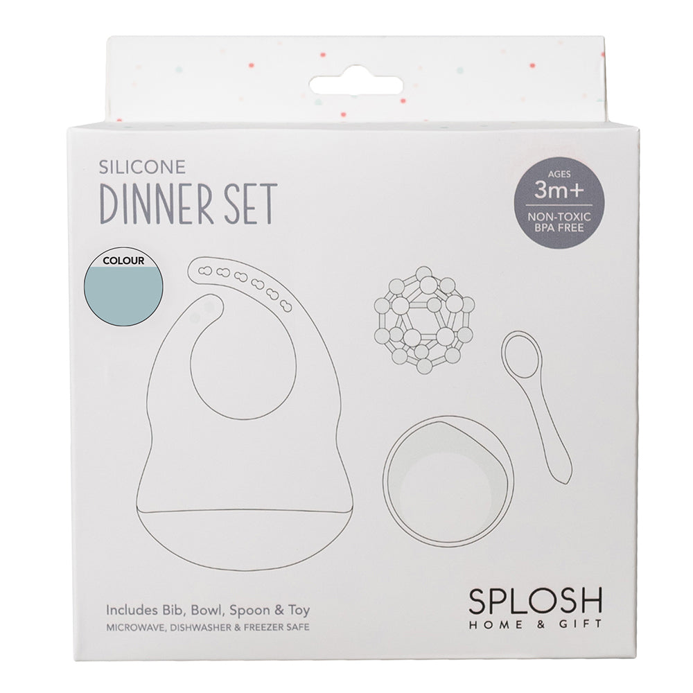 Splosh Baby 48x43cm Silicone Dinner Set Gift Boxed - Blue — image 2