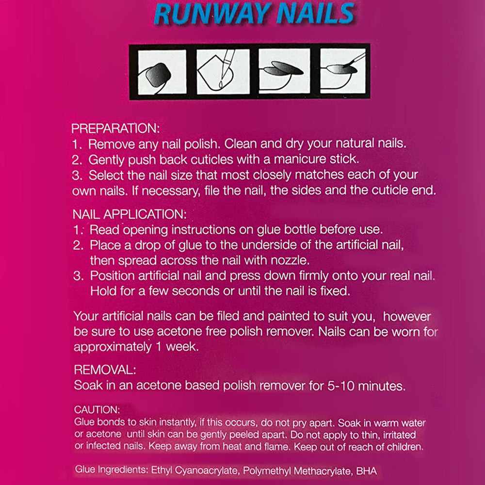 MY Accessory Runway Party Pearlised Almond Shape Artificial Glue On Nails (24 Pieces) — image 2