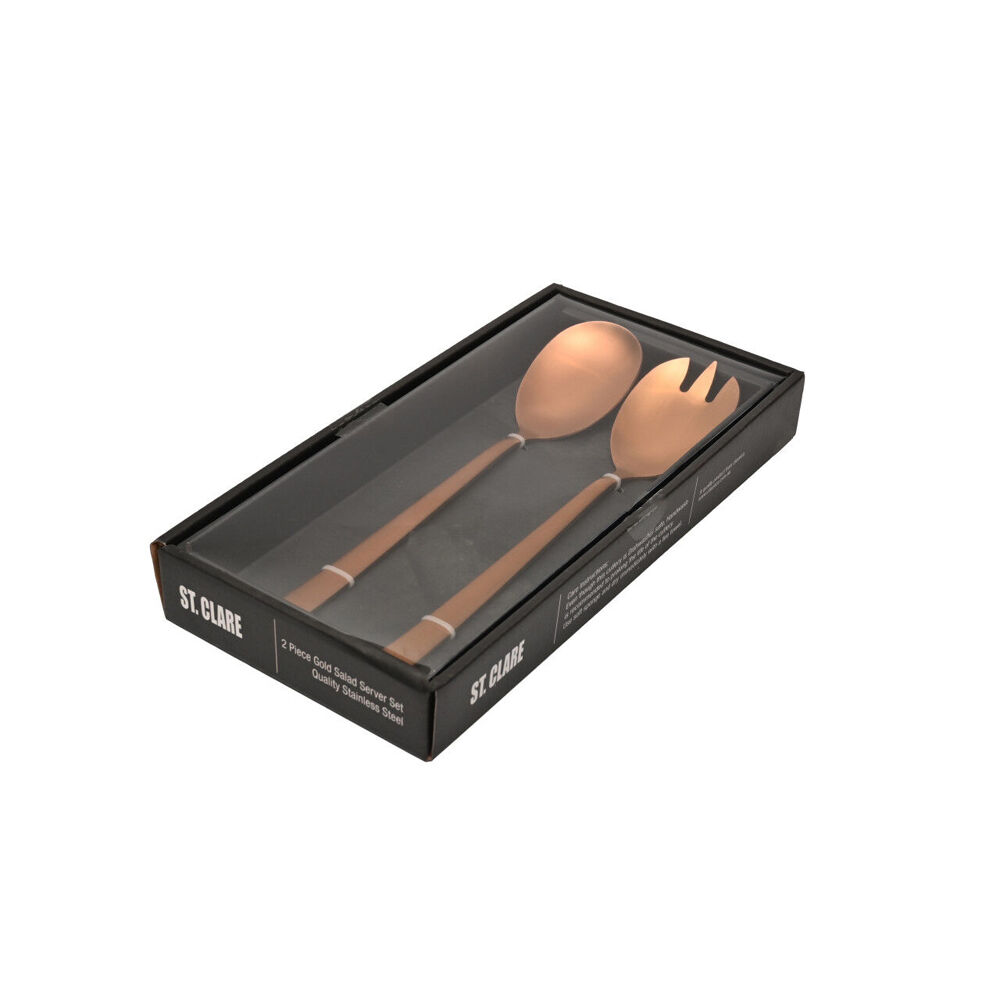 ST. Claire Nordic Salad Server Set Stainless Steel Serveware Rose Gold (2 Pieces) — image 2