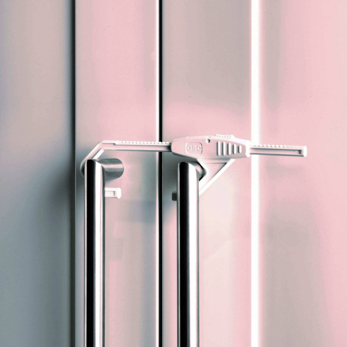 Babydan Double Slide Lock Baby Safety Protection For Furniture Cabinet White — image 2